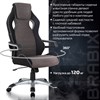Кресло компьютерное BRABIX "Techno GM-002", ткань, черное/серое, вставки белые, 531815 - фото 2682470