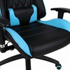 Кресло компьютерное BRABIX "GT Master GM-110", две подушки, экокожа, черное/голубое, 531928 - фото 2682478