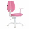 Кресло детское BRABIX "Fancy MG-201W", с подлокотниками, пластик белый, розовое, 532409, MG-201W_532409 - фото 2683188