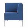 Кресло мягкое угловое "Хост" М-43, 620х620х780 мм, без подлокотников, экокожа, голубое - фото 2683251