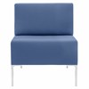 Кресло мягкое "Хост" М-43, 620х620х780 мм, без подлокотников, экокожа, голубое - фото 2683283