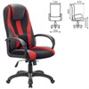 Кресло компьютерное BRABIX PREMIUM "Rapid GM-102", экокожа/ткань, черное/красное, 532107 - фото 2683319