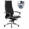 Кресло офисное МЕТТА "SAMURAI" Lux, экокожа, регулируемое сиденье, черное - фото 2683441