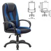 Кресло компьютерное BRABIX PREMIUM "Rapid GM-102", экокожа/ткань, черное/синее, 532106 - фото 2683444
