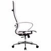 Кресло офисное МЕТТА "К-7" хром, прочная сетка, сиденье и спинка регулируемые, белое - фото 2683533