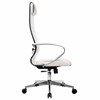 Кресло офисное МЕТТА "К-6" хром, экокожа, сиденье и спинка мягкие, белое - фото 2683566