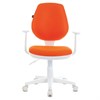 Кресло детское BRABIX "Fancy MG-201W", с подлокотниками, пластик белый, оранжевое, 532410, MG-201W_532410 - фото 2683572