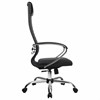 Кресло офисное МЕТТА "К-27" хром, ткань, сиденье и спинка мягкие, серое - фото 2683612