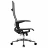 Кресло офисное МЕТТА "К-8.1-Т" хром, экокожа перфорированная, сиденье регулируемое, черное - фото 2683627