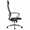 Кресло офисное МЕТТА "К-29" хром, экокожа, сиденье и спинка мягкие, черное - фото 2683711