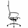 Кресло офисное МЕТТА "К-7" хром, прочная сетка, сиденье и спинка регулируемые, серое - фото 2683713