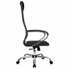 Кресло офисное МЕТТА "SU-B-10" хром, ткань-сетка, сиденье и спинка мягкие, темно-серое - фото 2683725