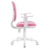 Кресло детское BRABIX "Fancy MG-201W", с подлокотниками, пластик белый, розовое, 532409, MG-201W_532409 - фото 2683752