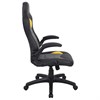 Кресло компьютерное BRABIX "Skill GM-005", откидные подлокотники, экокожа, черное/желтое, 532494 - фото 2683776