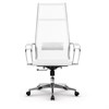Кресло офисное МЕТТА "К-7" хром, прочная сетка, сиденье и спинка регулируемые, белое - фото 2683780