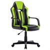 Кресло компьютерное BRABIX "Stripe GM-202", экокожа, черное/зеленое, 532511 - фото 2683781