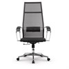 Кресло офисное МЕТТА "К-7" хром, прочная сетка, сиденье и спинка регулируемые, черное - фото 2683830