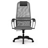 Кресло офисное МЕТТА "SU-B-8" пластик, ткань-сетка, сиденье мягкое, светло-серое - фото 2683831