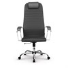 Кресло офисное МЕТТА "SU-B-10" хром, ткань-сетка, сиденье и спинка мягкие, черное - фото 2683850