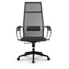Кресло офисное МЕТТА "К-7" пластик, прочная сетка, сиденье и спинка регулируемые, черное - фото 2683860