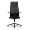 Кресло офисное МЕТТА "К-8.1-Т" хром, экокожа перфорированная, сиденье регулируемое, черное - фото 2683878