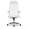Кресло офисное МЕТТА "К-4-Т" хром, прочная сетка, сиденье и спинка регулируемые, белое - фото 2683905