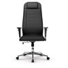 Кресло офисное МЕТТА "К-29-2D" хром, экокожа, сиденье и спинка мягкие, черное - фото 2683943