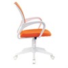 Кресло BRABIX "Fly MG-396W", с подлокотниками, пластик белый, сетка, оранжевое, 532401, MG-396W_532401 - фото 2683968