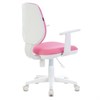 Кресло детское BRABIX "Fancy MG-201W", с подлокотниками, пластик белый, розовое, 532409, MG-201W_532409 - фото 2684010