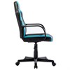 Кресло компьютерное BRABIX "Stripe GM-202", экокожа, черное/голубое, 532509 - фото 2684011
