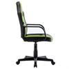Кресло компьютерное BRABIX "Stripe GM-202", экокожа, черное/зеленое, 532511 - фото 2684013