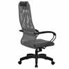 Кресло офисное МЕТТА "SU-B-8" пластик, ткань-сетка, сиденье мягкое, светло-серое - фото 2684030