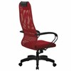 Кресло офисное МЕТТА "SU-B-8" пластик, ткань-сетка, сиденье мягкое, красное - фото 2684036