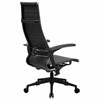 Кресло офисное МЕТТА "К-8.1-Т" пластик, экокожа перфорированная, сиденье регулируемое, черное - фото 2684046