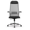Кресло офисное МЕТТА "К-4-Т" хром, прочная сетка, сиденье и спинка регулируемые, черное - фото 2684049