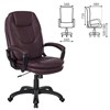 Кресло офисное BRABIX PREMIUM "Trend EX-568", экокожа, коричневое, 532101 - фото 2684053