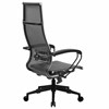Кресло офисное МЕТТА "К-7" пластик, прочная сетка, сиденье и спинка регулируемые, черное - фото 2684061