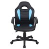 Кресло компьютерное BRABIX "Spark GM-201", экокожа, черное/голубое, 532505 - фото 2684566