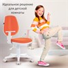 Кресло детское BRABIX "Fancy MG-201W", с подлокотниками, пластик белый, оранжевое, 532410, MG-201W_532410 - фото 2684592