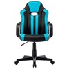 Кресло компьютерное BRABIX "Stripe GM-202", экокожа, черное/голубое, 532509 - фото 2684750