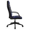 Кресло компьютерное BRABIX "Alpha GM-018", ткань/экокожа, черное/синее, 532638, GM-018_532638 - фото 2684772