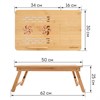 Столик БАМБУКОВЫЙ складной для ноутбука/завтрака (50х30х25 см), с охлаждением, DASWERK, 532583 - фото 2684930