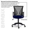 Кресло BRABIX "Wings MG-309", пластик черный, сетка, черное/синее, 532013 - фото 2684945