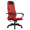 Кресло офисное МЕТТА "SU-B-8" пластик, ткань-сетка, сиденье мягкое, красное - фото 2685006