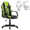 Кресло компьютерное BRABIX "Stripe GM-202", экокожа, черное/зеленое, 532511 - фото 2685041