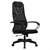 Кресло офисное МЕТТА "SU-B-8" пластик, ткань-сетка, сиденье мягкое, черное - фото 2685173