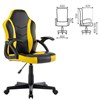 Кресло компьютерное BRABIX "Shark GM-203", экокожа, черное/желтое, 532514 - фото 2685193
