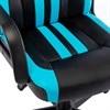 Кресло компьютерное BRABIX "Stripe GM-202", экокожа, черное/голубое, 532509 - фото 2685205