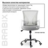 Кресло BRABIX "Wings MG-306", пластик белый, хром, сетка, серое, 532012 - фото 2685442