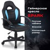 Кресло компьютерное BRABIX "Spark GM-201", экокожа, черное/голубое, 532505 - фото 2685601